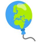 Globus mit Europa und Afrika + Luftballon