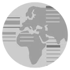 Globus mit Europa und Afrika + Zeitung