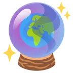 Globus mit Europa und Afrika + Kristallkugel