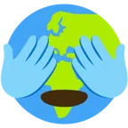 Globus mit Europa und Afrika + sich die Augen zuhaltendes Affengesicht