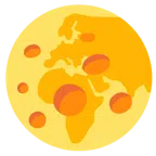 Globus mit Europa und Afrika + Käsestück