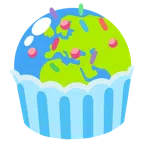 Globus mit Europa und Afrika + Cupcake