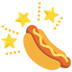 funkelnder Stern + Hotdog