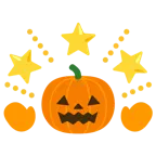 funkelnder Stern + Halloweenkürbis