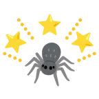 funkelnder Stern + Spinne