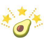 funkelnder Stern + Avocado