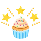 funkelnder Stern + Cupcake