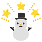 funkelnder Stern + Schneemann ohne Schneeflocken
