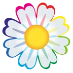 gelbe Blüte + Regenbogen