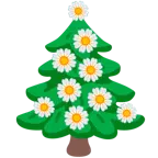gelbe Blüte + Nadelbaum