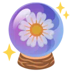 gelbe Blüte + Kristallkugel