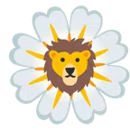 gelbe Blüte + Löwe
