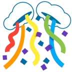 coriandoli + arcobaleno