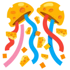 coriandoli + fetta di formaggio