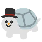 Schildkröte + Schneemann ohne Schneeflocken