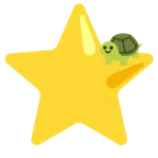 Schildkröte + weißer mittelgroßer Stern