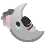 Koala + Mondsichel mit Gesicht rechts