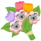 Koala + Blumenstrauß