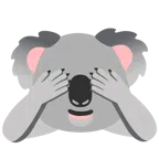 Koala + sich die Augen zuhaltendes Affengesicht