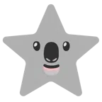Koala + weißer mittelgroßer Stern