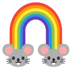 Mäusegesicht + Regenbogen