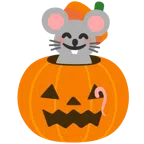 Mäusegesicht + Halloweenkürbis