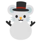Mäusegesicht + Schneemann ohne Schneeflocken