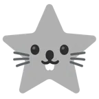 Mäusegesicht + weißer mittelgroßer Stern
