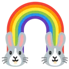 Hasengesicht + Regenbogen