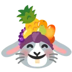 Hasengesicht + Ananas