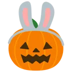 Hasengesicht + Halloweenkürbis