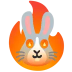 Hasengesicht + Feuer