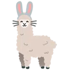 Hasengesicht + Lama