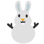 Hasengesicht + Schneemann ohne Schneeflocken