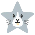Hasengesicht + weißer mittelgroßer Stern