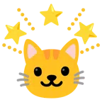 Katzengesicht + funkelnder Stern
