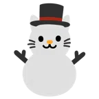 Katzengesicht + Schneemann ohne Schneeflocken