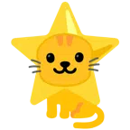 Katzengesicht + weißer mittelgroßer Stern