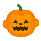 Affengesicht + Halloweenkürbis