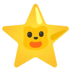Affengesicht + weißer mittelgroßer Stern