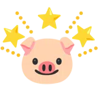 Schweinegesicht + funkelnder Stern