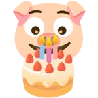 Schweinegesicht + Geburtstagskuchen