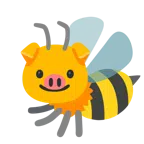 Schweinegesicht + Biene