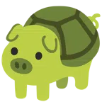 Schweinegesicht + Schildkröte