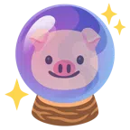 Schweinegesicht + Kristallkugel