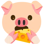 Schweinegesicht + Käsestück