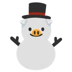 Schweinegesicht + Schneemann ohne Schneeflocken