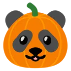 Panda + Halloweenkürbis