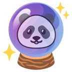 Panda + Kristallkugel