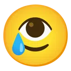 ojo + cara sonriente con lágrima